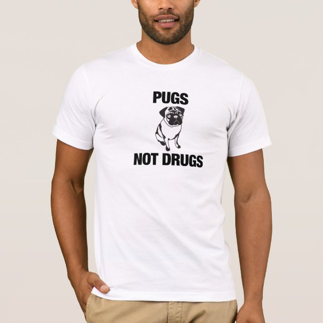 Camiseta Drogas dos Pugs não (Frente)