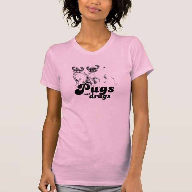 CAMISETA DROGAS DOS PUGS NÃO (Frente)
