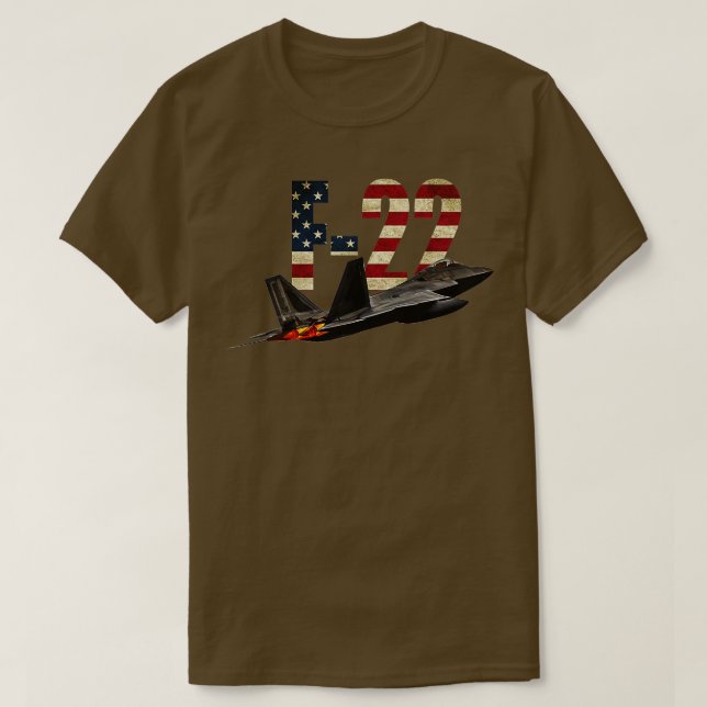 Camiseta Drone 1 do Raptor F22 (Frente do Design)
