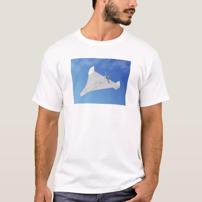 Camiseta Drone militar de vigilância com hélice (Frente)