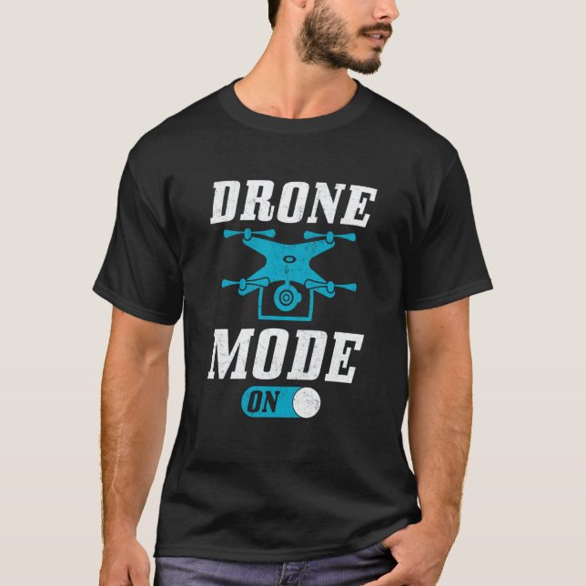 Camiseta Drone Mode On Enthusiasts Wings If I Duck you Shou (Frente)