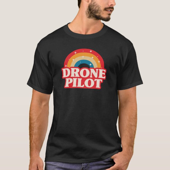Camiseta Drone Pilot Rainbow (Frente)
