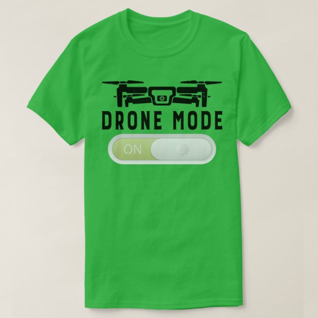Camiseta Drone Piloto Drones Vovô Dotado Modo Drone em (Frente do Design)