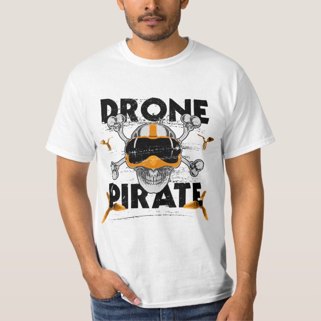 Camiseta Drone pirate quad freestyle FPV quadrocopter (Frente)