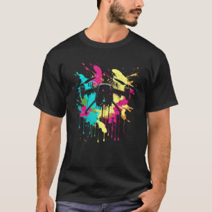 Camiseta Drone Splash Quadricóptero Piloto de Drone Retro D