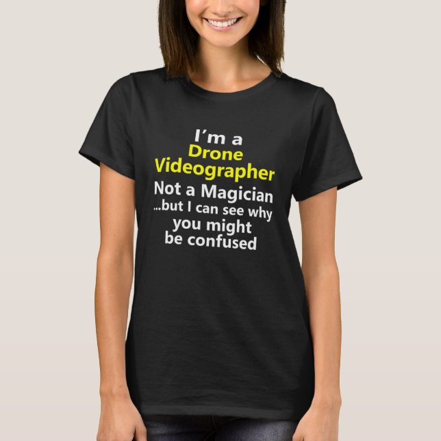 Camiseta Drone Videographer Videography Video Job Career Oc (Frente)
