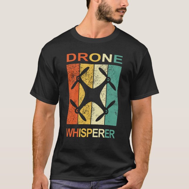 Camiseta Drone Whisperer Pilot Accessory for proud drone ra (Frente)