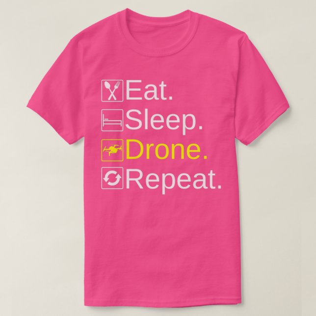 Camiseta DroneBae Coma Drone Sonoro Repetir, Drone Perfeito (Frente do Design)