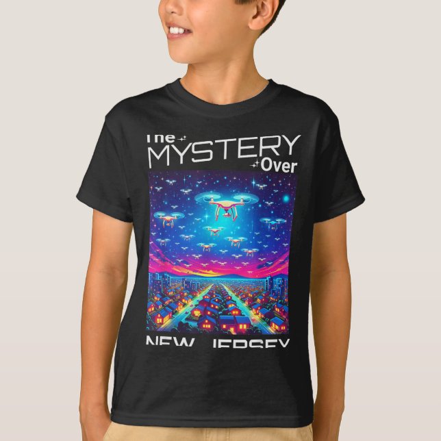 Camiseta Drones New Jersey The Mystery Over New Jersey Funn (Frente)