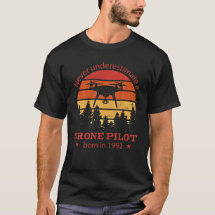 Camiseta Drones-Pilot Born 1992 Birthday Vintage Quadrocopt