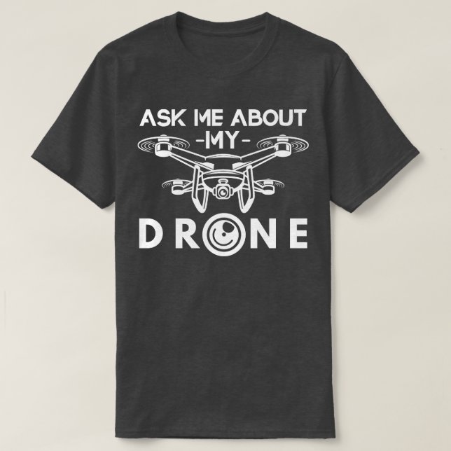 Camiseta Drones Pilotos Funny Drone (Frente do Design)