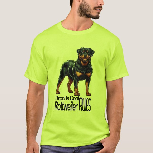 Camiseta Drool Is Cool – Rottweiler Rules (Frente)