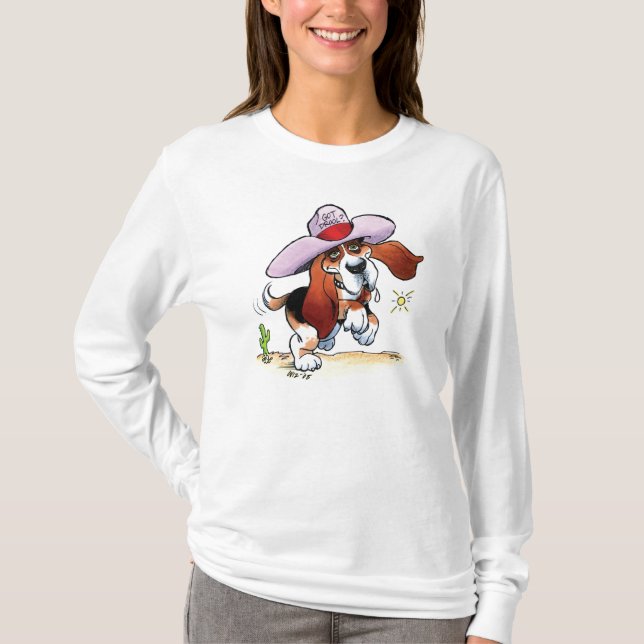 Camiseta Drool obtido Basset? Hoodie das senhoras (Frente)