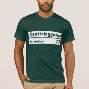 Camiseta Drottninggatan, Éstocolmo, sinal de rua sueco