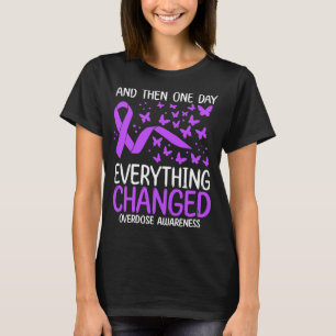 Camiseta Drug Abuse Ribbon Fighter Overdose Awareness