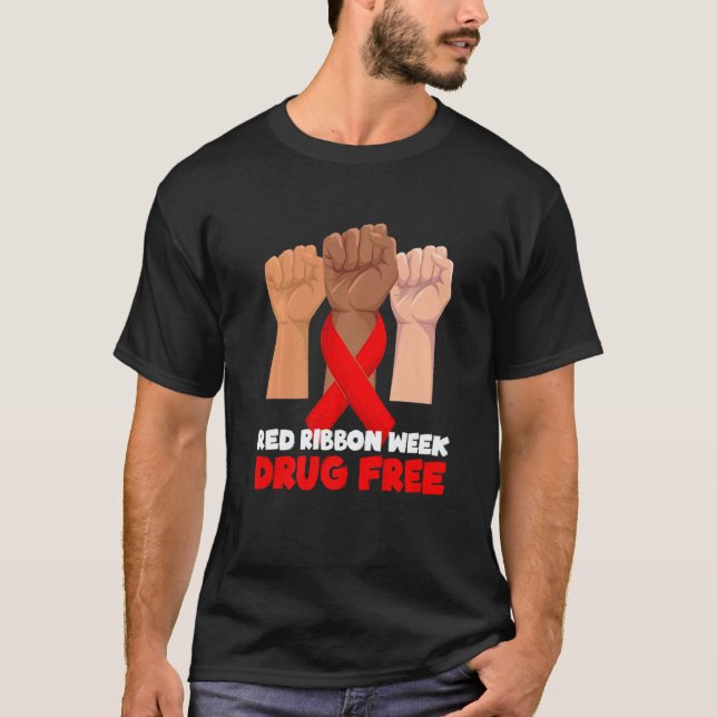 Camiseta Drug Free October Red Ribbon Week 2022   (Frente)