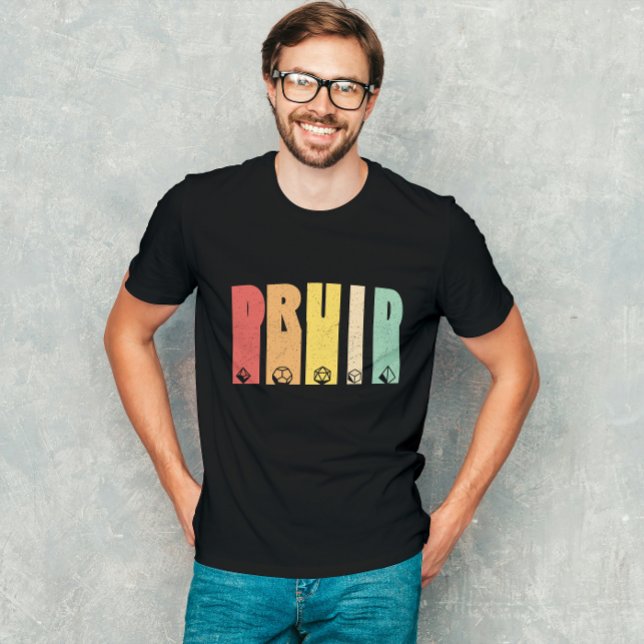 Camiseta Druid Dungeon Fantasy Papel em Grunge T-Shirt (Criador carregado)