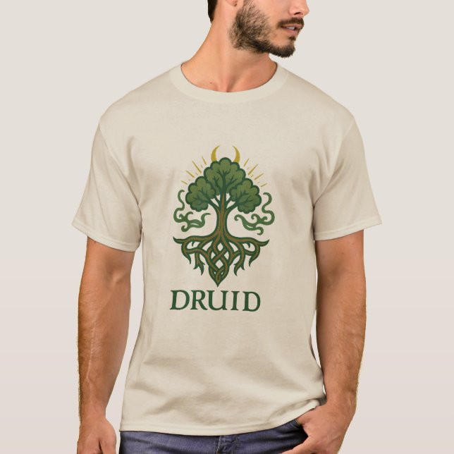 Camiseta  Druid — Guardião da Natureza e Magia Selvagem (Frente)