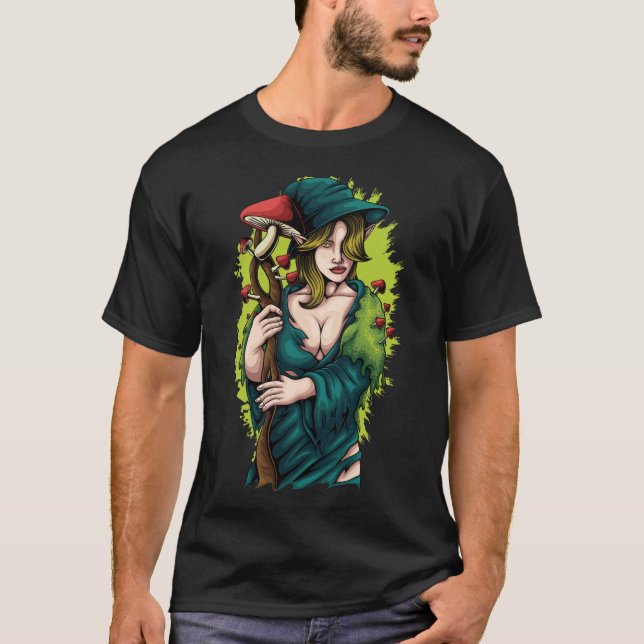 Camiseta Druid searching for mushrooms (Frente)