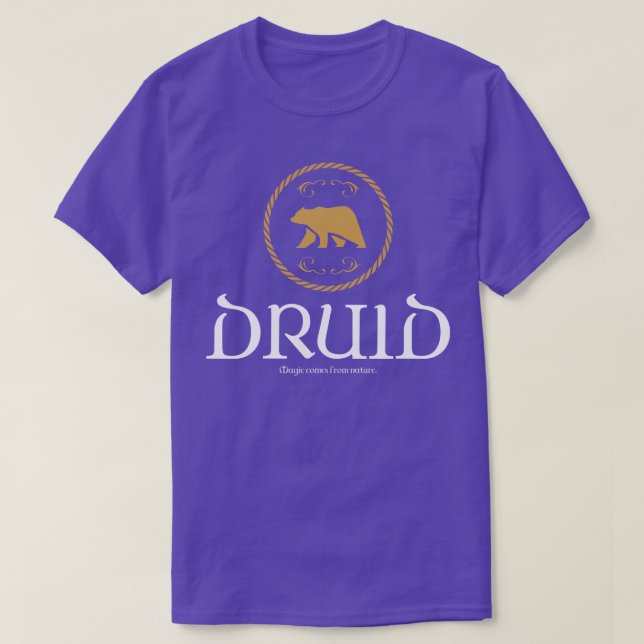 Camiseta Druidas Magic Tabletop RPG Addicto (Frente do Design)