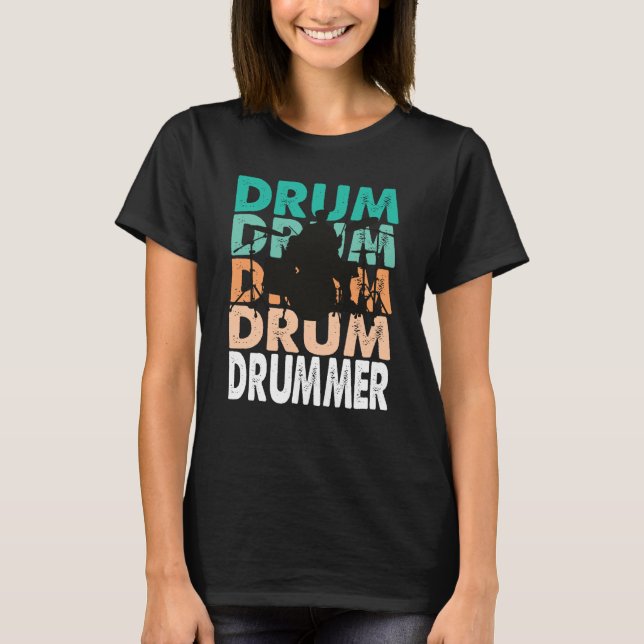 Camiseta Drum Drum Drummer Musicians Percussionists Humorou (Frente)
