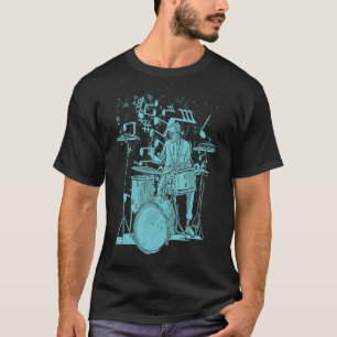 Camiseta Drum Drummer Drummer Musical Instrumento Musical