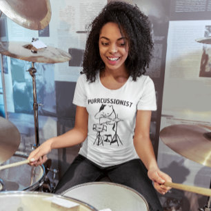 Camiseta DRUM, GATO PÚRCUSSONISTA PUN T-shirt