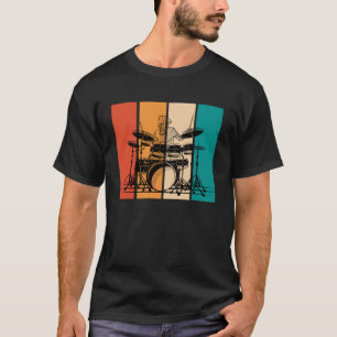 Camiseta Drum Musical Instrumento Musical Drummer Vi
