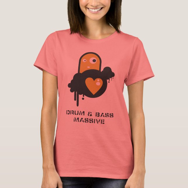 Camiseta Drum N Bass Massivo por Ian Diedericks (Frente)