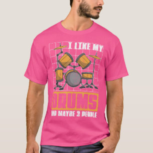 Camiseta Drum Set Funny Drummer Instrumento Musical Percuss