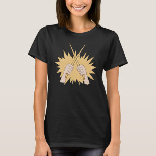Camiseta Drum Stick Musical Instrumento Drummer Percussioni