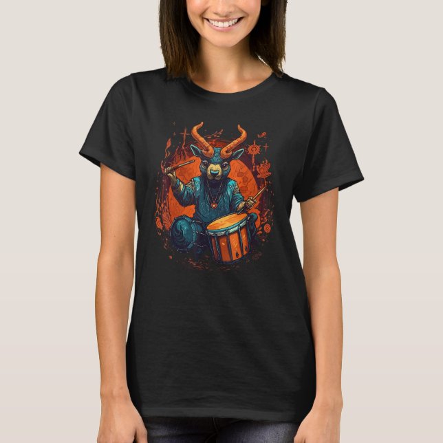 Camiseta Drum Sticks Goat Drummer Kit (Frente)