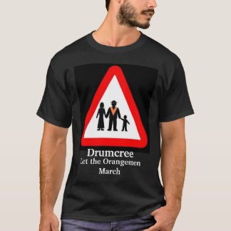 Camiseta Drumcree-preto, Drumcree, deixe os Orangemen março