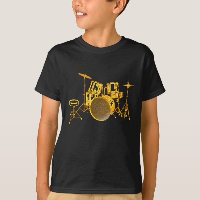 Camiseta Drumkit - amarelo (Frente)