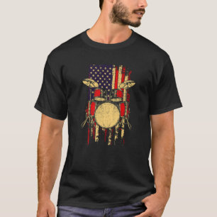 Camiseta Drumm do Jogador de Percussionistas do Bandeja Ame