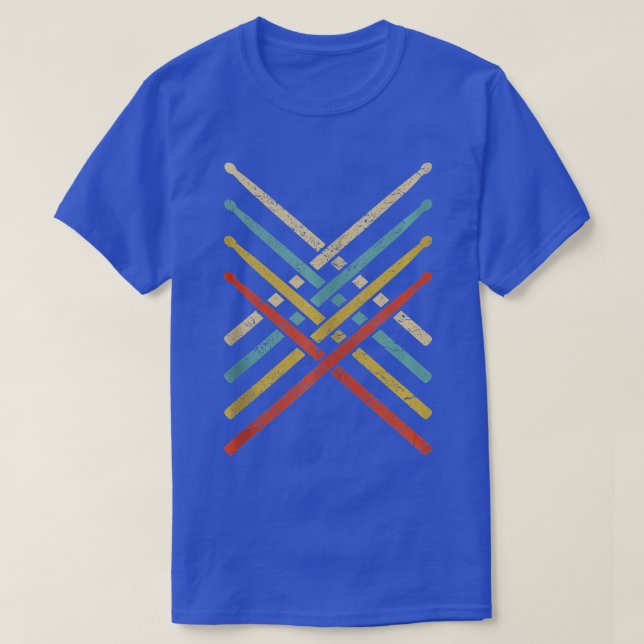 Camiseta Drummer 70s e 80s do retrovisor Sti (Frente do Design)