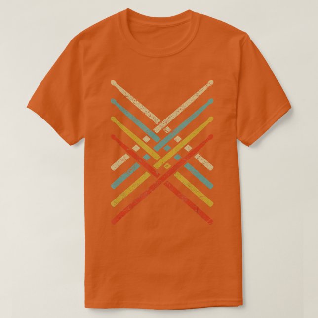 Camiseta Drummer 70s e 80s do retrovisor Sti (Frente do Design)