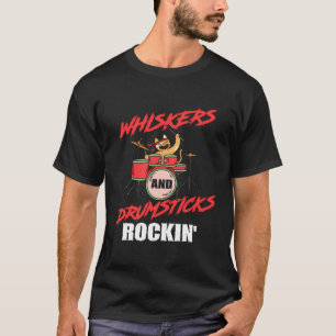 Camiseta Drummer Cat Lover Percussion Percussionis