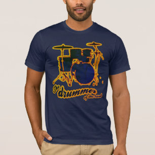 Camiseta Drummer da Banda azul escuro