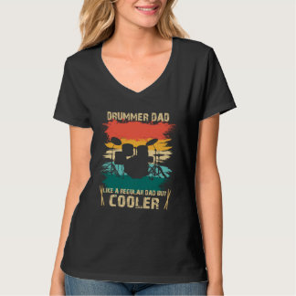 Camiseta Drummer Dad For Men Drumming Daddy Drum Players