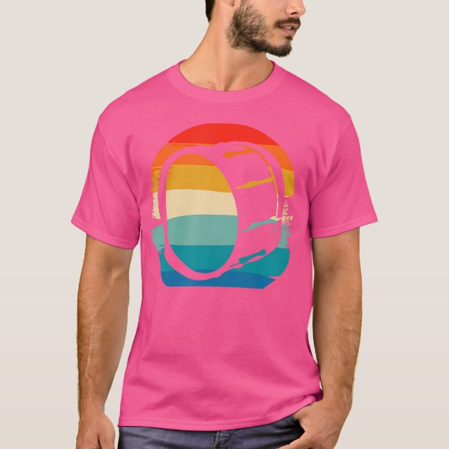 Camiseta Drummer de Instrumento do Drum Clássico do Baixo R (Frente)