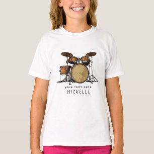 Camiseta Drummer de Música do Conjunto de Tambores de Vinta