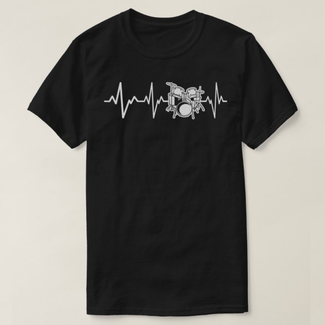 Camiseta Drummer do Conjunto de Instrumentos do Drum de Bat (Frente do Design)