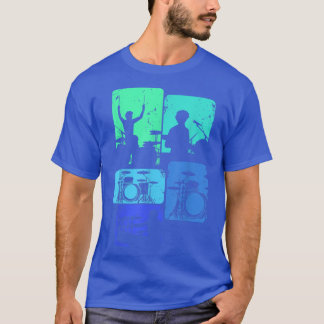 Camiseta Drummer Drum Fixa Rapazes Rock & Roll Homens