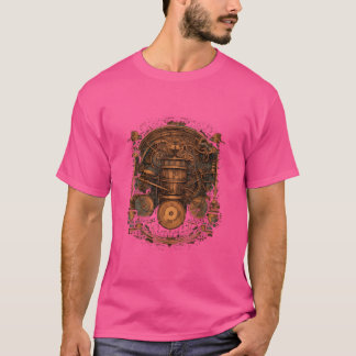 Camiseta Drummer Drum Set Steampunk Drumset Drumming Drums 