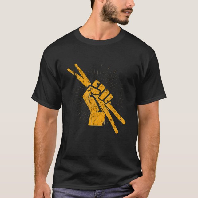 Camiseta Drummer Drum Sticks T Percussion Lover Rock Gifts (Frente)