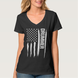 Camiseta Drummer - Drummer - American Flag Sayings