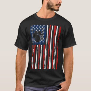 Camiseta Drummer Drummer Americano Bandeira 4 de julho Home