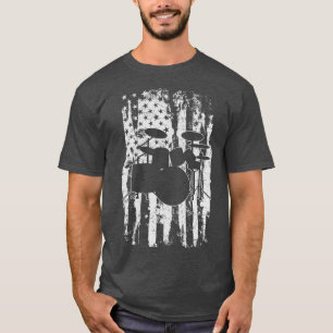 Camiseta Drummer Drummer Bebendo Presente de Vintage