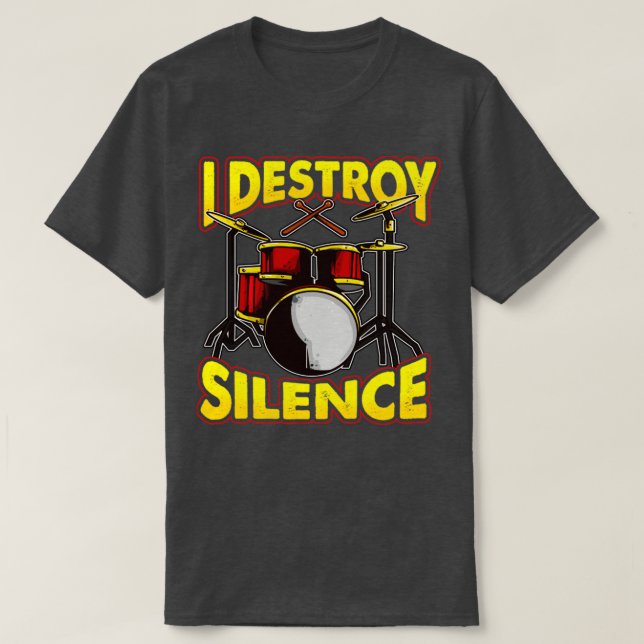 Camiseta Drummer Drummer I Destrui Silêncio (Frente do Design)